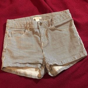 H&M Pinstriped Shorts